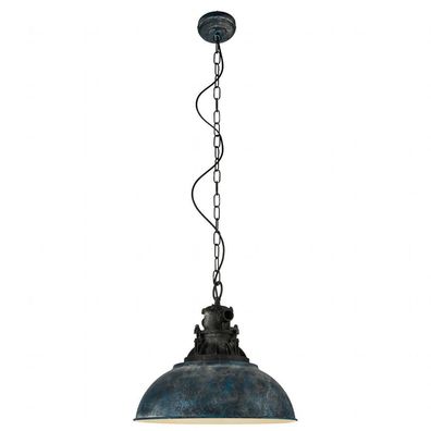 Pendelleuchte Ø42cm E27 Blau Antik Vintage Küchenlampe Hängeleuchte Decke Lampe