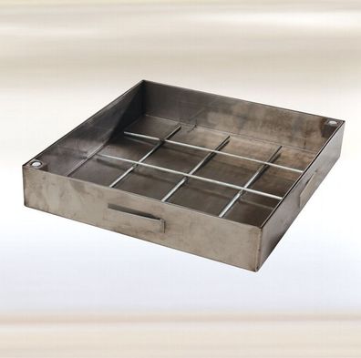 Schachtabdeckung ECO Schachtdeckel Edelstahl AUßEN 80 x 80 CM HÖHE 10 CM