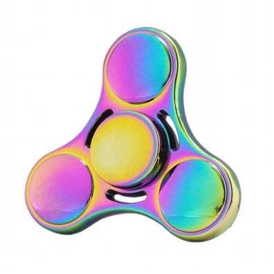 Massiver bunter Metall Fidget Spinner Rainbow mit Keramik-Hybrid Kugellager UFO
