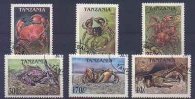 Tansania Mi 1923 - 1928 gest. Krebse # mot125