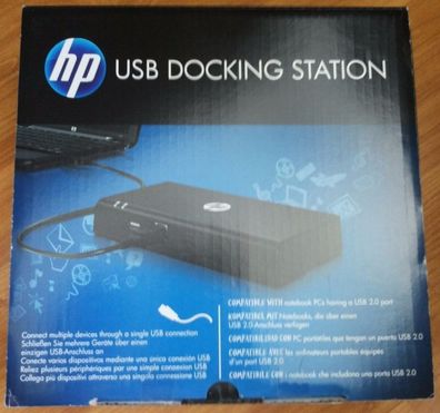 HP USB Universell Notebooks Docking Station Port Replikator mit DVI & PSU. NEU & OVP