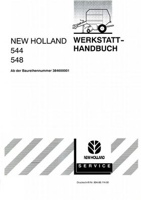 Werkstatthandbuch New Holland Rundballenpresse 544 und 548