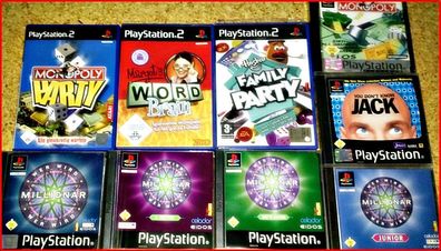 PSX/ PS2/ PS3 Wer wird Millionär 1,2,3, Jack, Monopoly, Junior* Auswahl