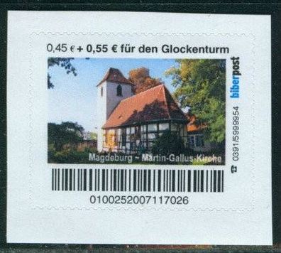 biber post, Spendenmarke (für den Glockenturm) h730