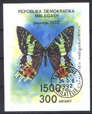 Madagaskar Block 190 gest. Schmetterling # 343