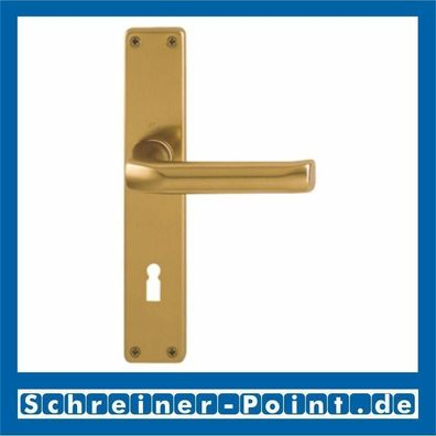 Hoppe London Aluminium F4 Bronze Langschild 113/202SP OB Ovalbart BB Buntbart