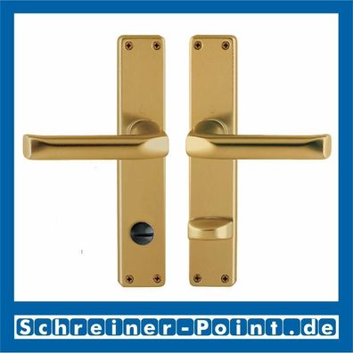 Hoppe London Aluminium F4 Bronze Langschild 113/202SP Bad WC - Garnitur SK / OL