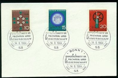 SoSt. Bonn Technik und Wissenschaft 14.08.1964 (BRD Mi 440 - 442)