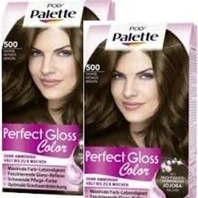 Poly Palette Haarfarbe Sahne Mokka Braun 500 Perfect Gloss Color mit Jojoba Balsam