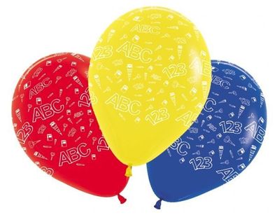 Luftballon "Schulanfang" - bunt - 5 Stück/ Paket