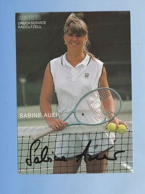 Sabine Auer - ( deutsche Tennisspielerin ) persönlich signiert