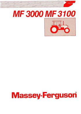 Betriebsanleitung Massey Ferguson Schlepper MF 3000 + 3100