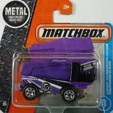 Matchbox Metal Teile Auto Fahrzeug Zamboni Ice Resurfacing Machine 2016 Mattel 13/125