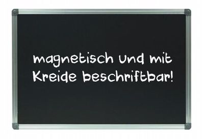 Kreidetafel Schultafel Magnetisch 80 x 120 cm Tafel Pinnwand Magnettafel Alurahmen