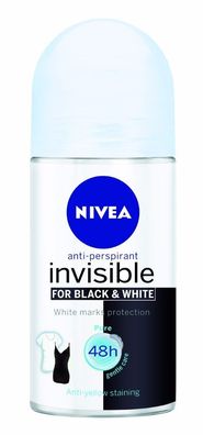 Nivea Invisible For Black & White Pure Anti-Transpirant Roll-On 50 ml