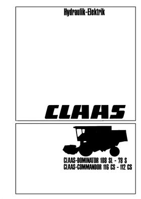 Werkstatthandbuch Claas Mähdrescher Dominator 108SL-78 S Claas Commandor 116CS-112CS