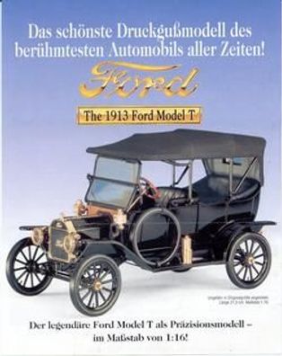 FORD Model T von 1913, Modellauto Prospekt v. 1990