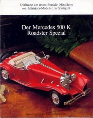 Mercedes 500 K Roadster Spezial, Modellauto Prospekt