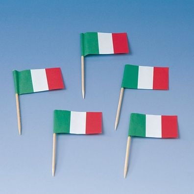 Deko-Picker-Flaggen "Italien" - 200 - Italiendeko - WM-Artikel - EM-Artikel