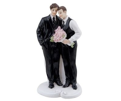 Kuchendeko - Ehepaar Männer - Höhe: ca. 14,5 cm - Homosexuellen Paar Männer