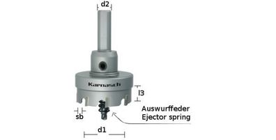 HM Kreisschneider 50-95 mm Lochschneider Hartmetall Bestückt Edelstahl mit Halter un