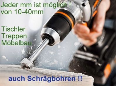 Hartholzbohrer Holzbohrer Zobo Chromstahl 10-65mm, Holzspiralbohrer, Edelhözer