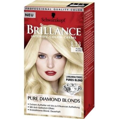 Schwarzkopf Brillance Intensiv Color Creme L13 Pures Blond Extrem Aufheller