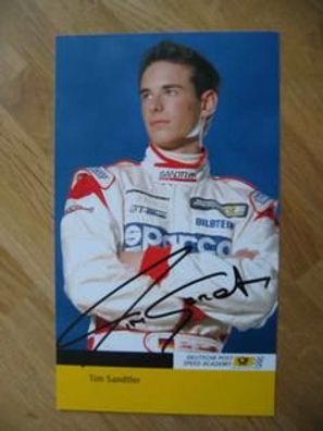 Rennfahrer Tim Sandtler - handsigniertes Autogramm!!!