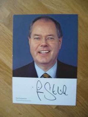 Bundesminister Ministerpräsident SPD Peer Steinbrück - handsigniertes Autogramm!!!