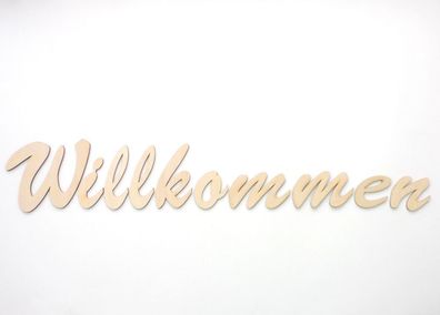 Holzbuchstaben "Willkommen" , 5cm Wandtattoo Text Buchstaben Schilder