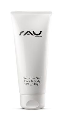Sensitive Sun Face und Body SPF 30 200 ml pflegende Sonnenschutzcreme RAU Cosmetics .