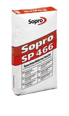 Sopro SP 466 Spachtelmörtel leicht Spachtelmasse Glätte Mörtel Schnellputz 25 kg