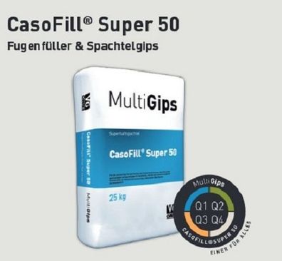 Trockenbau Spachtel Fugenfüller CasoFill Super 50 Haftspachtel 25 kg Gipskarton