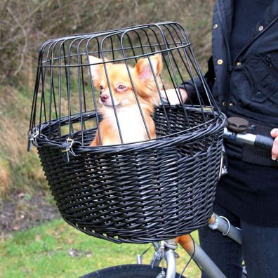 Trixie Hunde-Fahrradkorb mit Gitter 50 × 41 × 35 cm,