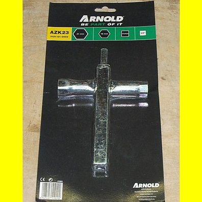 Arnold AZK23 Zündkerzenschlüssel 21 mm + 16 mm + Innenvierkant 11 mm + außen 3/8"