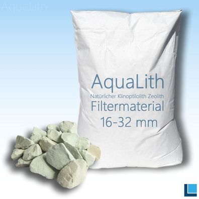 25kg AquaLith Filtermaterial Zeolith Klinoptilolith 16-32 mm für Koi und Gartenteich