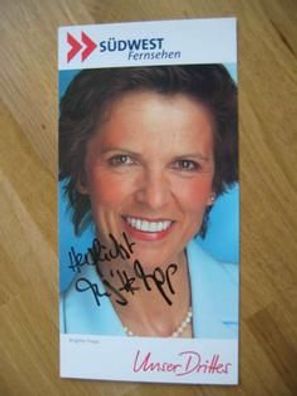 SWR Fernsehmoderatorin Brigitte Trapp - handsigniertes Autogramm!!!