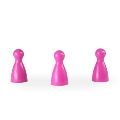 Halmakegel - Pöppel - rosa / pink - KS - 12 x 24 mm