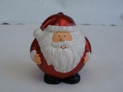 Kerze Weihnachtsmann in Rot und Weiß, ca. 8 cm