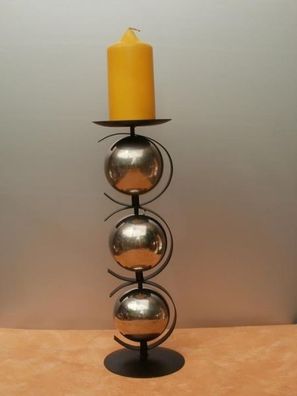 Kerzenständer Kugel aus Metall, 34 cm hoch