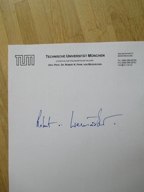 Prof. Dr. Robert Klaus Freiherr von Weizsäcker - handsigniertes Autogramm!!!
