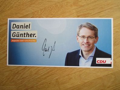 Schleswig-Holstein Ministerpräsident CDU Daniel Günther - handsigniertes Autogramm!!!