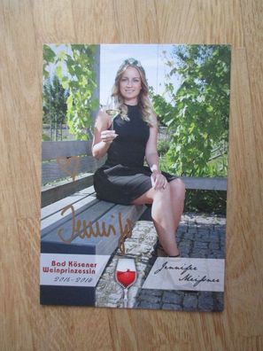 Bad Kösener Weinprinzessin 2016-2018 Jennifer Meißner - handsigniertes Autogramm!!!