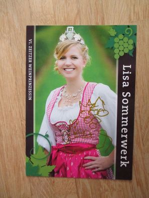 6. Zeitzer Weinprinzessin Lisa Sommerwerk - handsigniertes Autogramm!!!