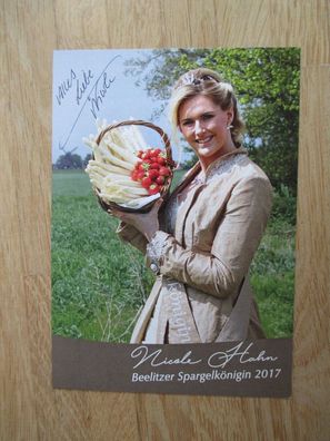 Beelitzer Spargelkönigin 2017 Nicole Hahn - handsigniertes Autogramm!!!