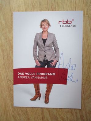 RBB Fernsehmoderatorin Andrea Vannahme - handsigniertes Autogramm!!!