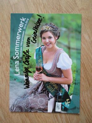 7. Geiseltaler Weinprinzessin 2016-2018 Lena Sommerwerk - handsigniertes Autogramm!!!
