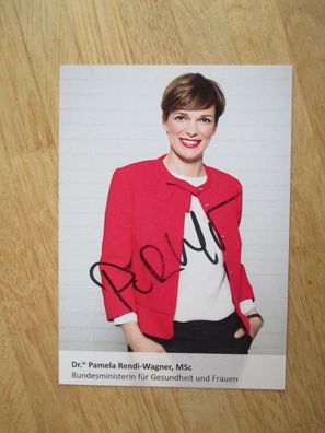 Österreich Bundesministerin SPÖ Dr. Pamela Rendi-Wagner - handsigniertes Autogramm!!!