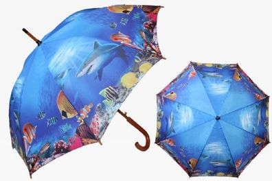 Regenschirm Meerestiere Hai Fische Automatikschirme Stockschirme Schirm Schirme Tiere