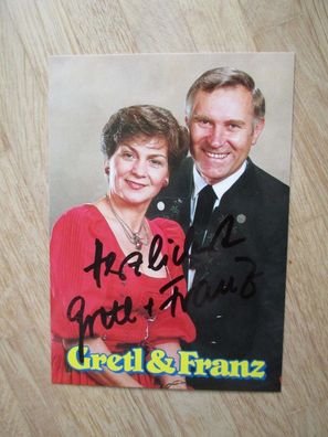 Volksmusikstars Gretl & Franz - handsignierte Autogramme!!!